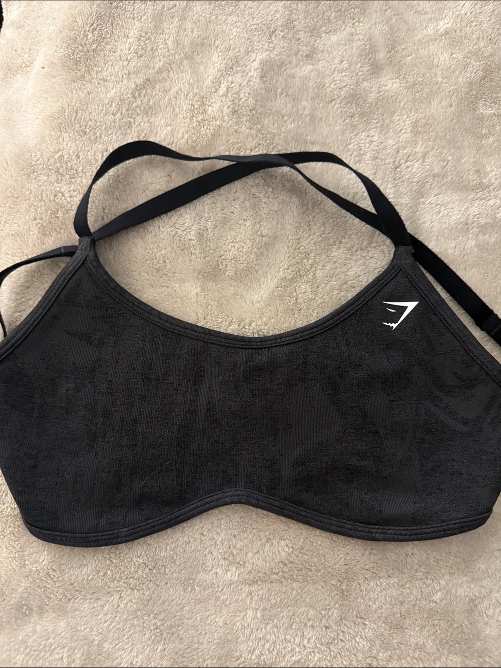 Gymshark Black Minimal Strappy Sports Bra